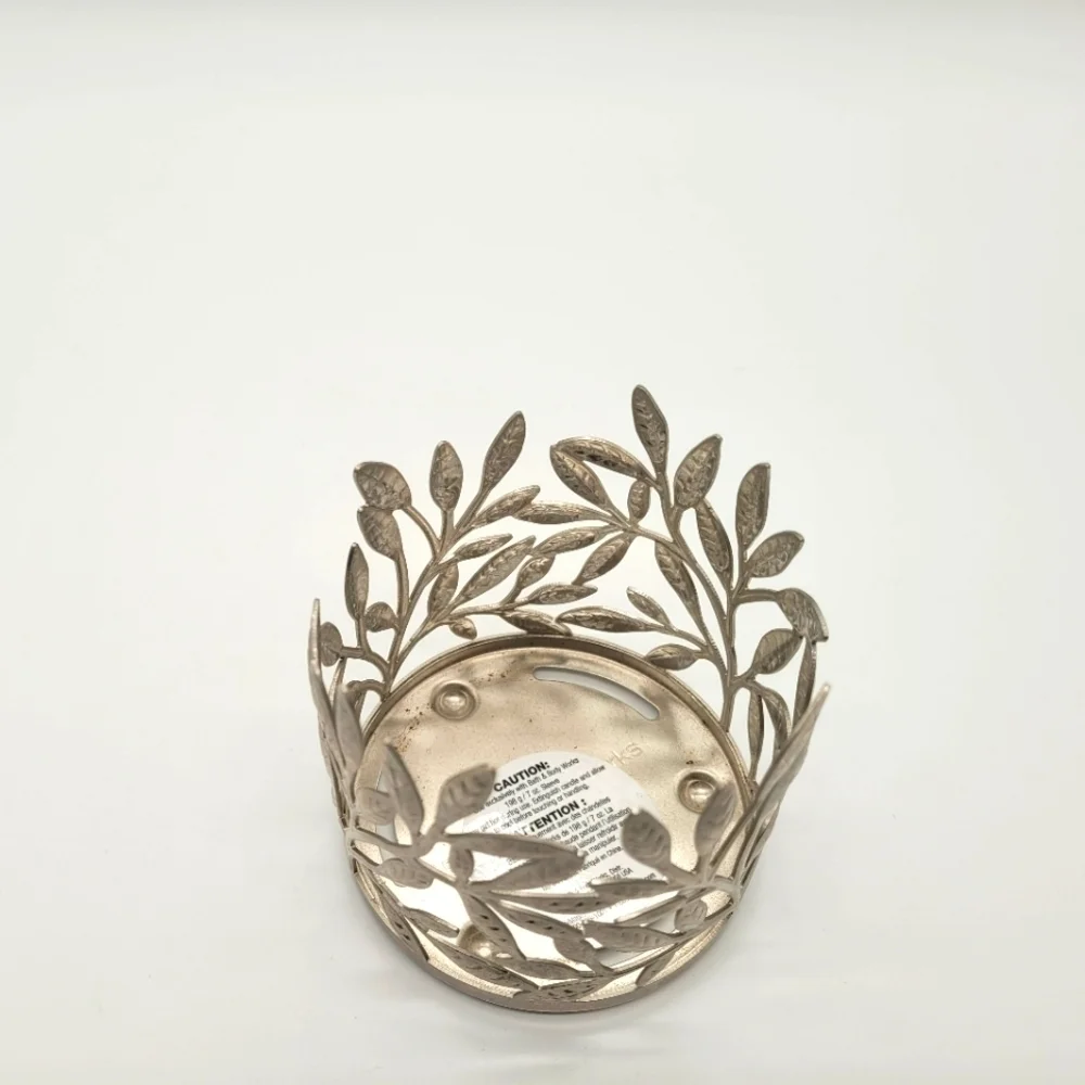 Silver Leaves & Branches Single Wick Candle Holder Bath & Body Works​​​